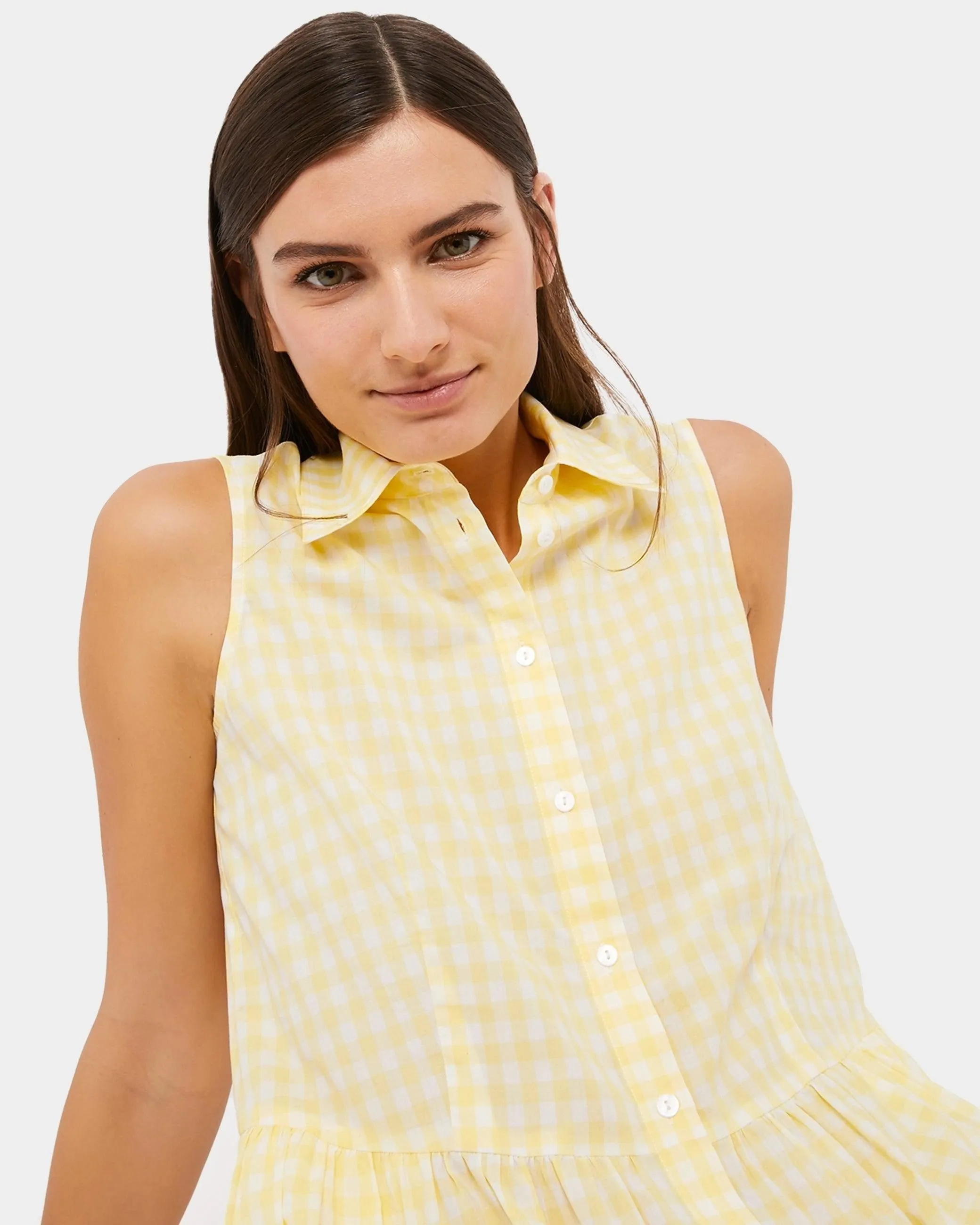 Abito Genietto chemisier quadretti giallo