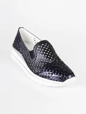 Bluerose Baskets à enfiler en cuir pour femmes