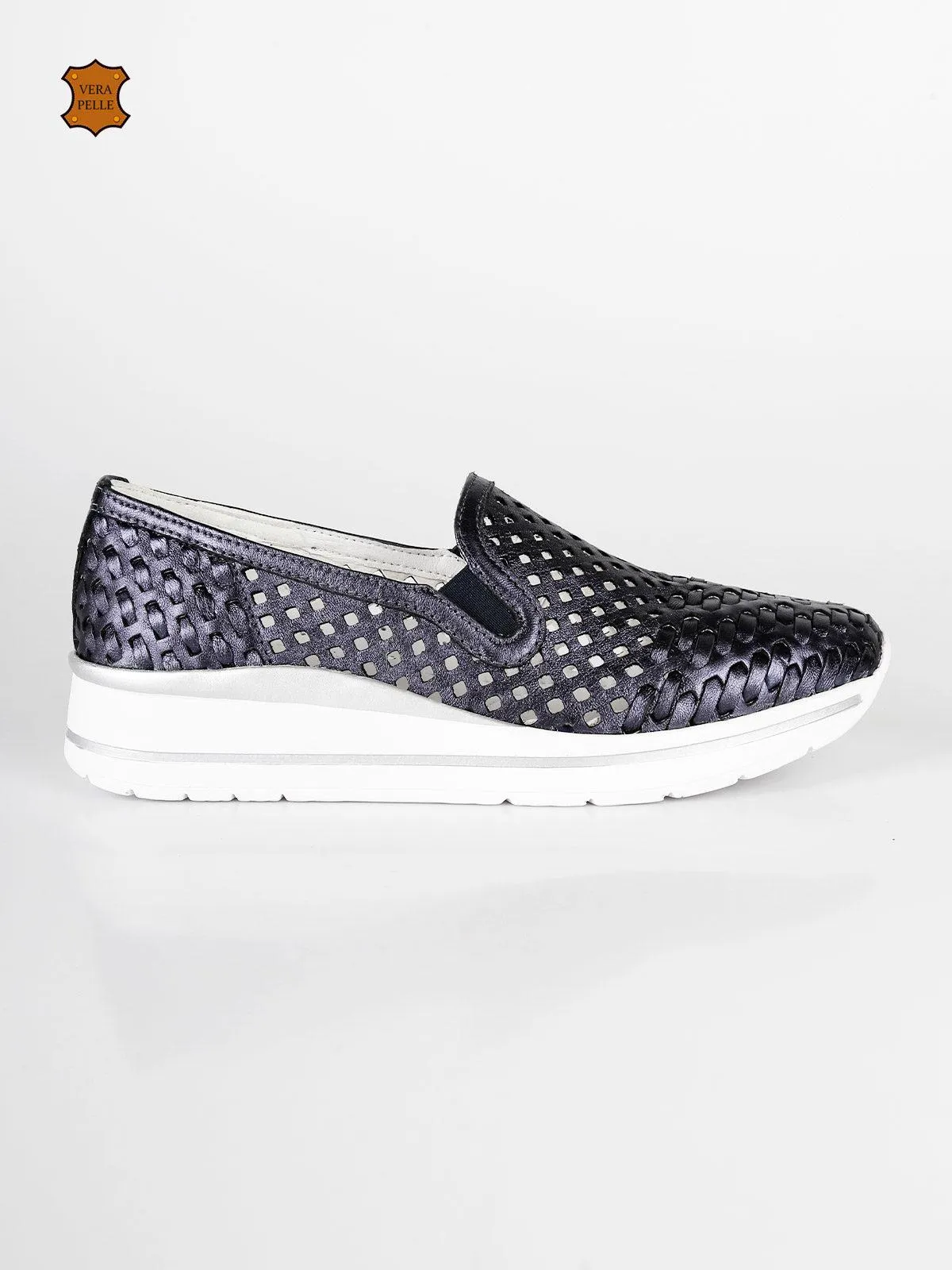 Bluerose Baskets à enfiler en cuir pour femmes