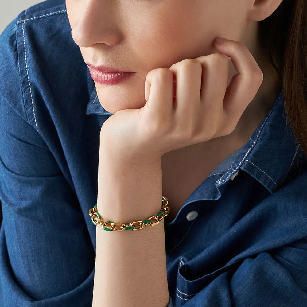 Bracciale Catena Lady Sweet Acciaio Dorato Maglia Forzatina 19 + 3 cm 1687140
