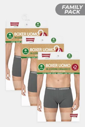 Carrera  ---------    ------------Confezione da 6 boxer uomo in cotone organico - grigio