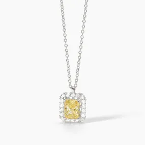 Collana con Zircone Giallo in Argento Donna Mabina