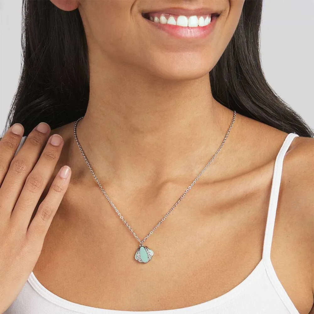 Collana Lady Sweet Acciaio Conchiglia e Cristalli