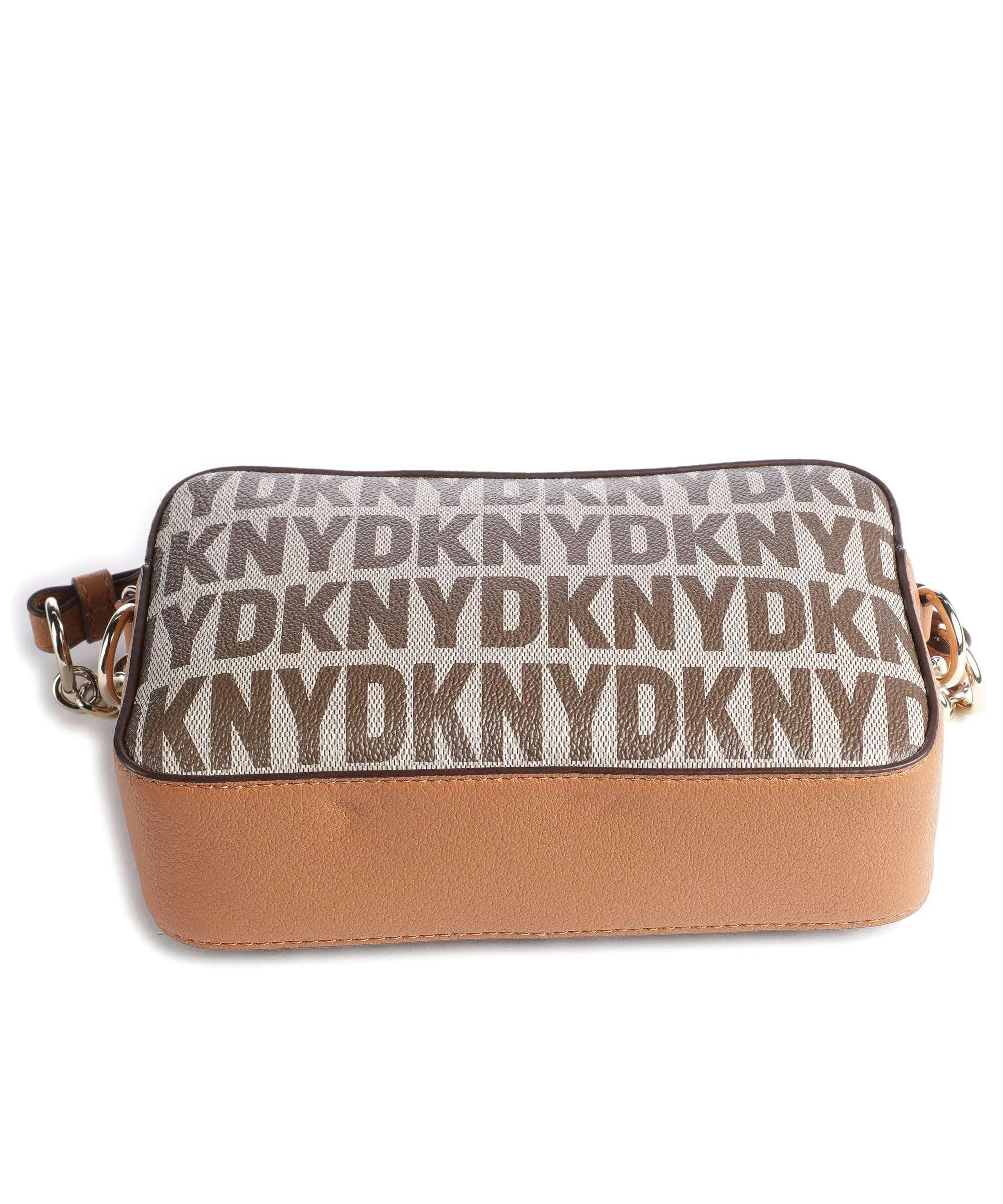  DKNY Milano Seventh Avenue Borsa a tracolla pelle sintetica, pelle di vacchetta finemente grana marrone  