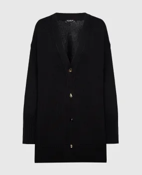 Dondup Cardigan nero in lana DT277M00796D002