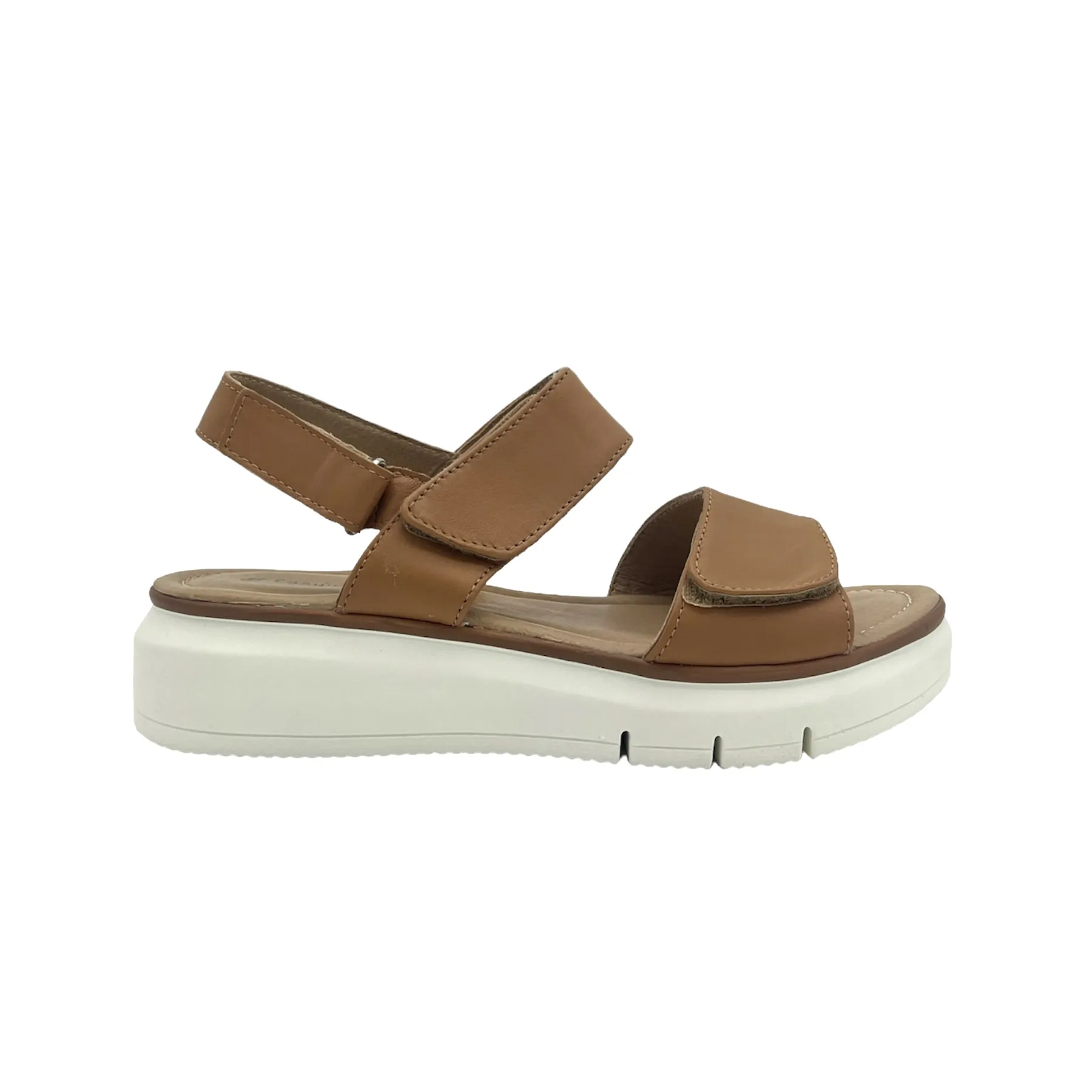 Easy n rose sandalo con fasce regolabili platform Cuoio