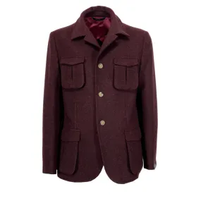 GICAPRI giacca uomo sartoriale napoletana sfoderata bordeaux C-TAURUS K12/19 100% lana MADE IN ITALY