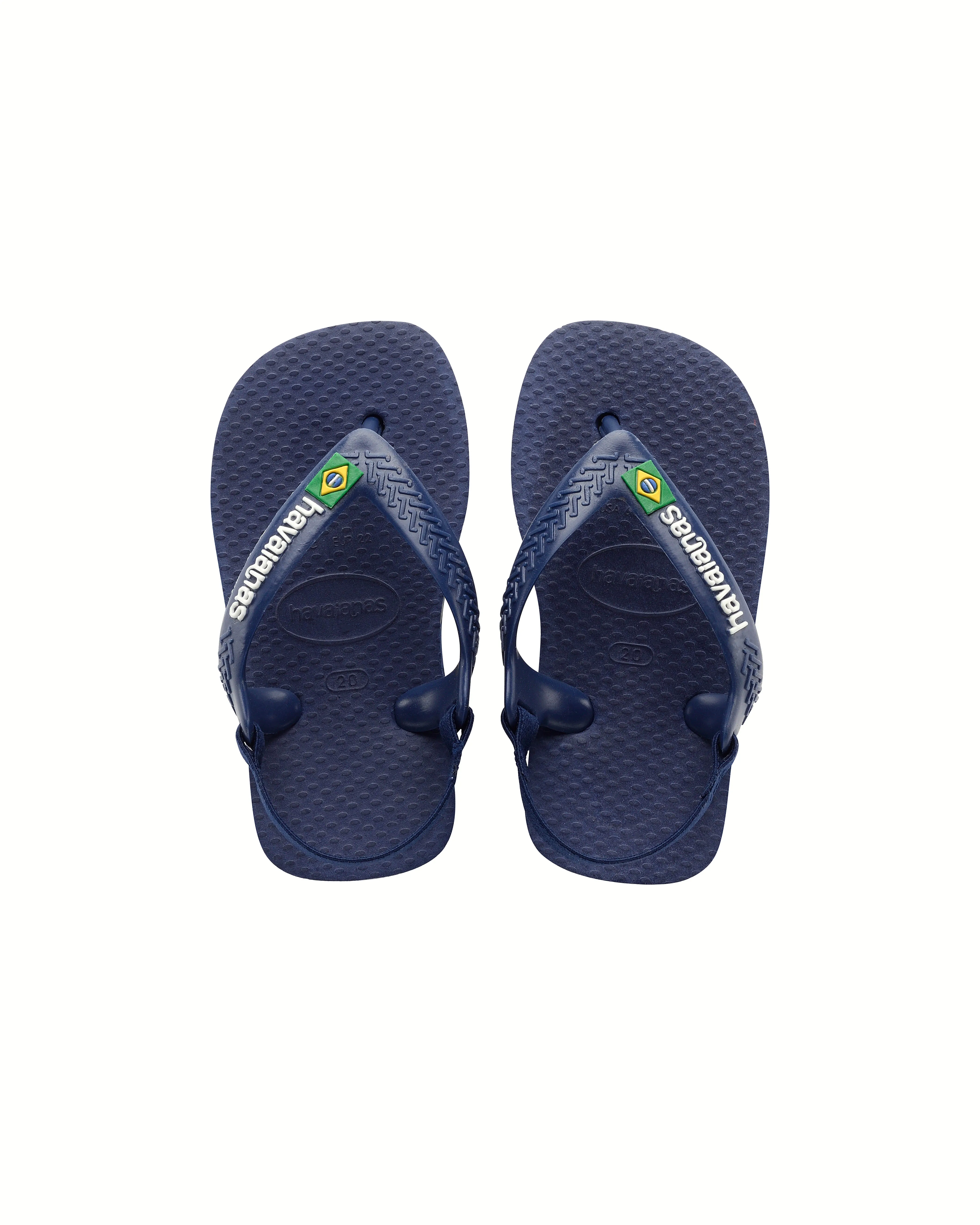 Havaianas Baby Brasil Logo blu con logo bianco 21-26