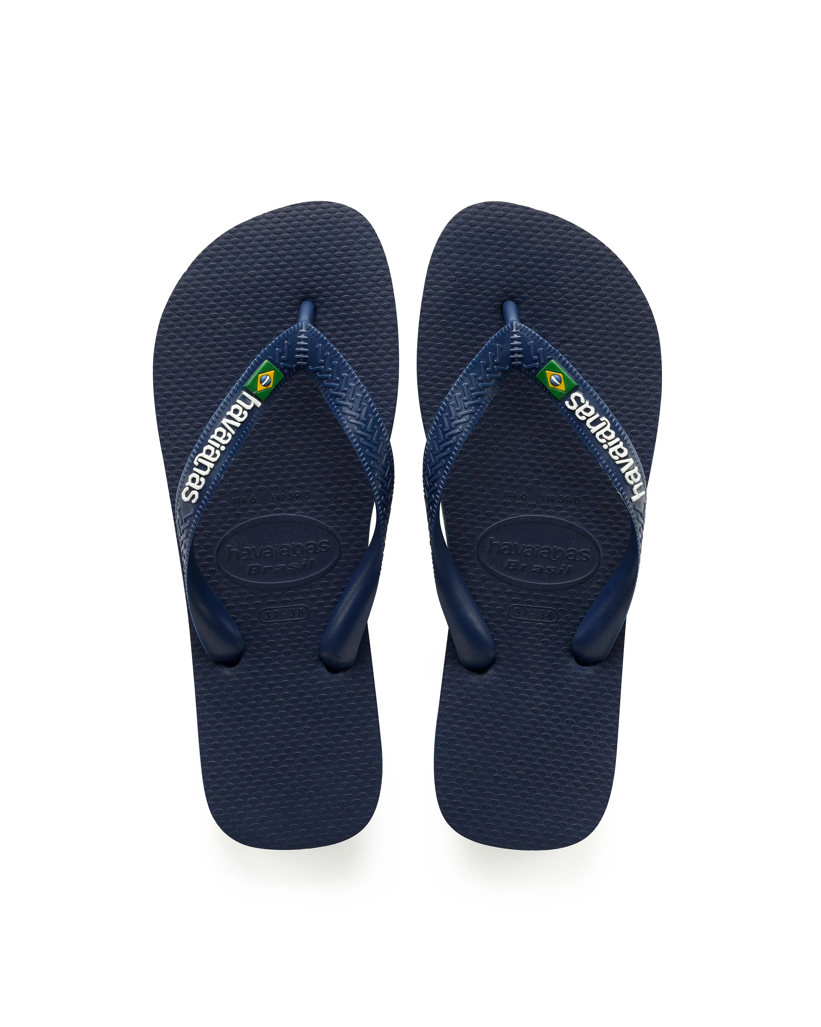 Havaianas Brasil Logo blu con logo bianco
