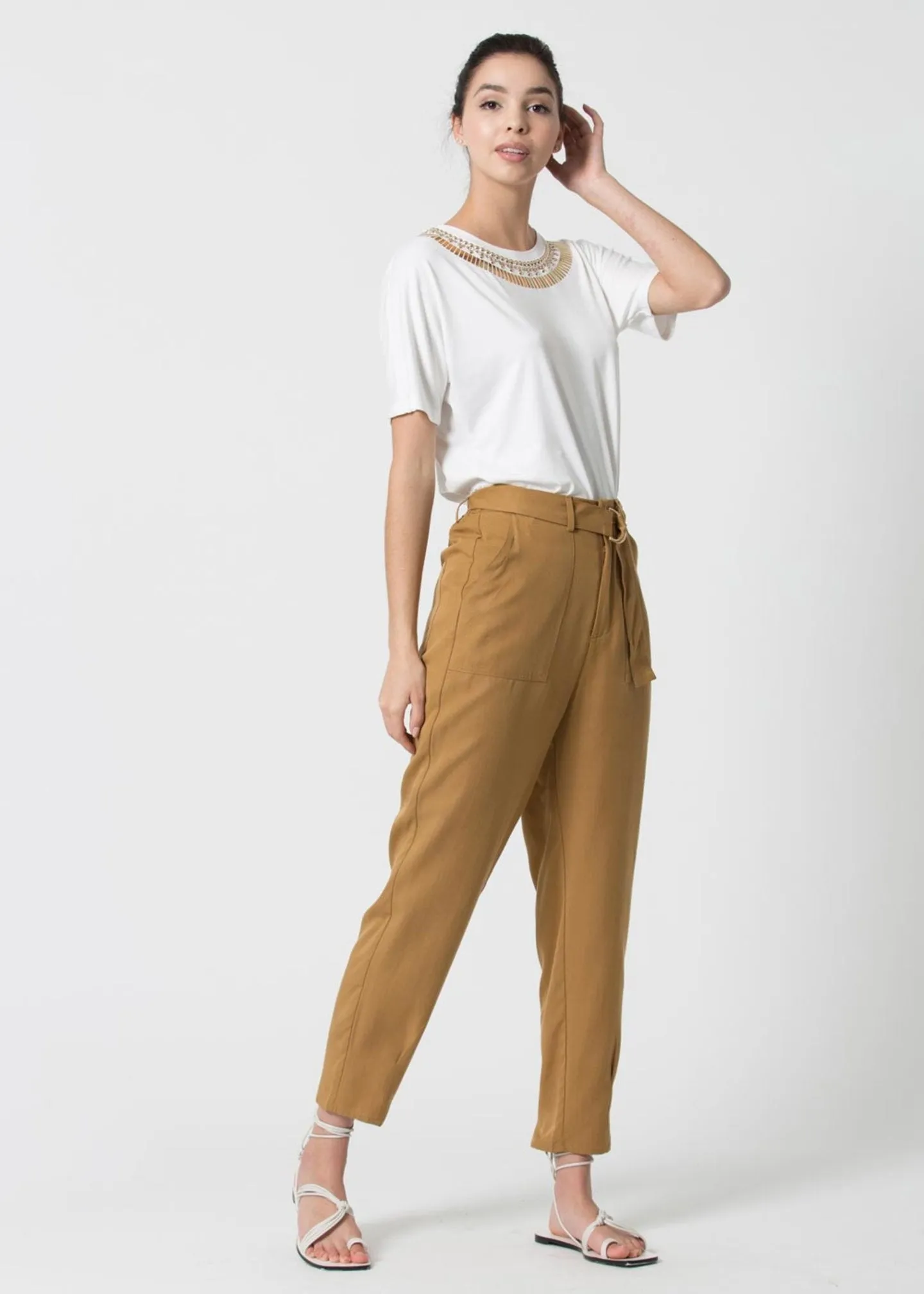 Kocca Trousers with Belt / Beige