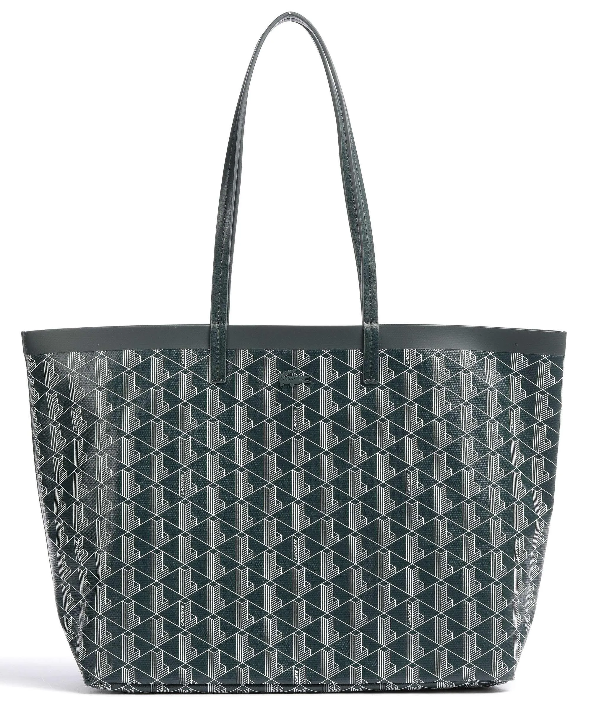  Lacoste Zely Borsa shopper cotone riciclato verde scuro  