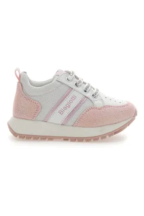   LAURA BIAGIOTTI SNEAKERS URBAN CHIC L. BIAGIOTTI 7842 BIANCA E ROSA GLITTER