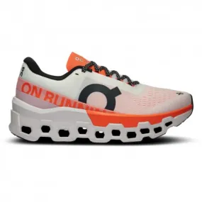 On Cloudmonster 2 Bianco Arancione - Scarpe Running Donna
