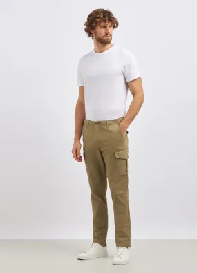 Pantaloni cargo in puro cotone uomo