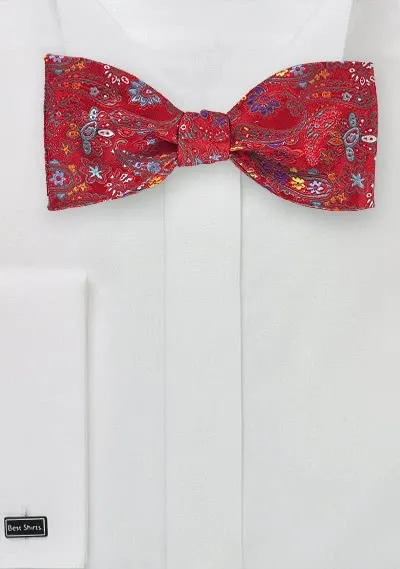 Papillon floreale rosso