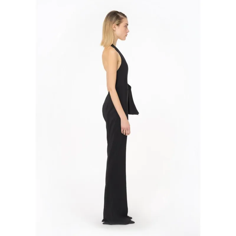 PINKO tuta EXTRADRY con scollo all'americana NERO