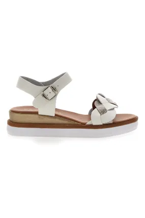   PLOCADI Sandali Bianchi e Platino Con Platform 4,5 cm Plocadi 3007