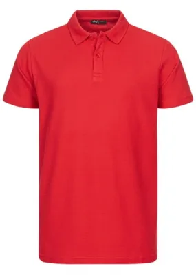 Polo da uomo in piqué di qualità/misto cotone (rosso)