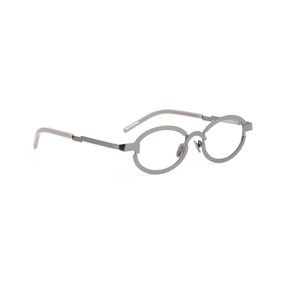 Portrait Eyewear - Lye Argento (C.05) - Occhiali da Vista - Realizzati a Mano in Italia - Exclusive Luxury Collection