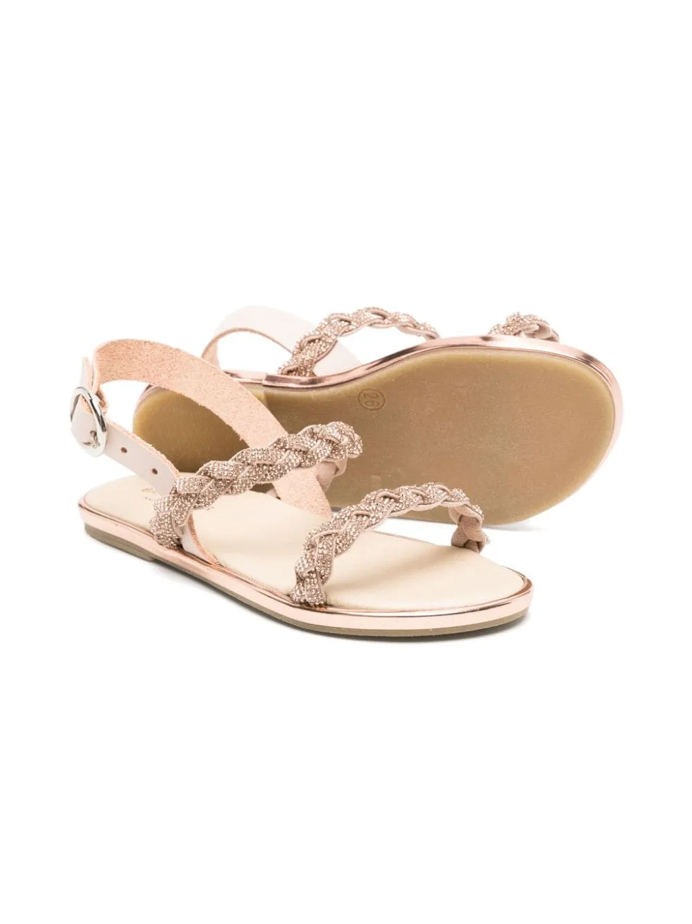Sandali in pelle impreziositi da strass