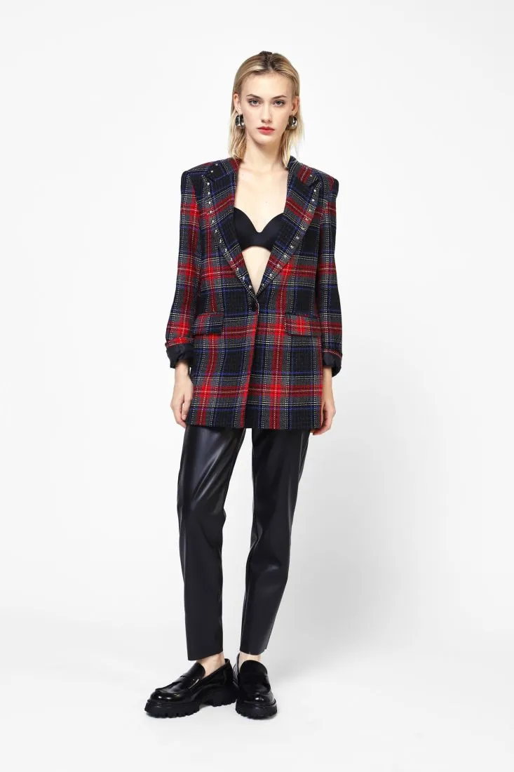  Slim-fit trousers in faux leather    