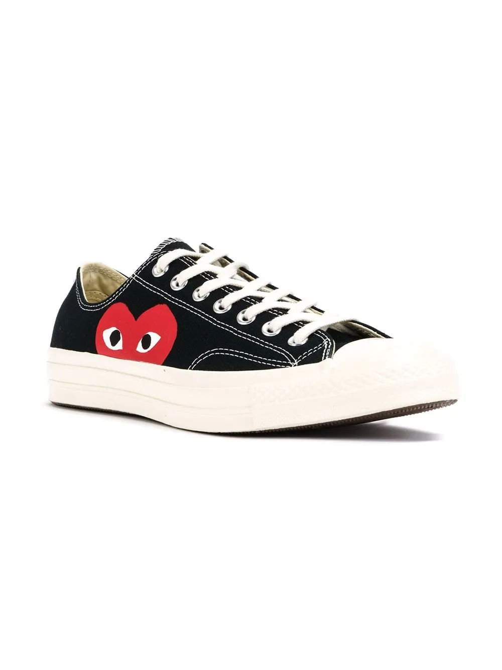 sneaker bassa red heart nera