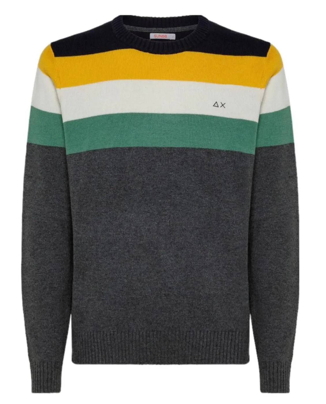 Sun 68  ---------    ------------ abbigliamento maglia round stripes on top grigio