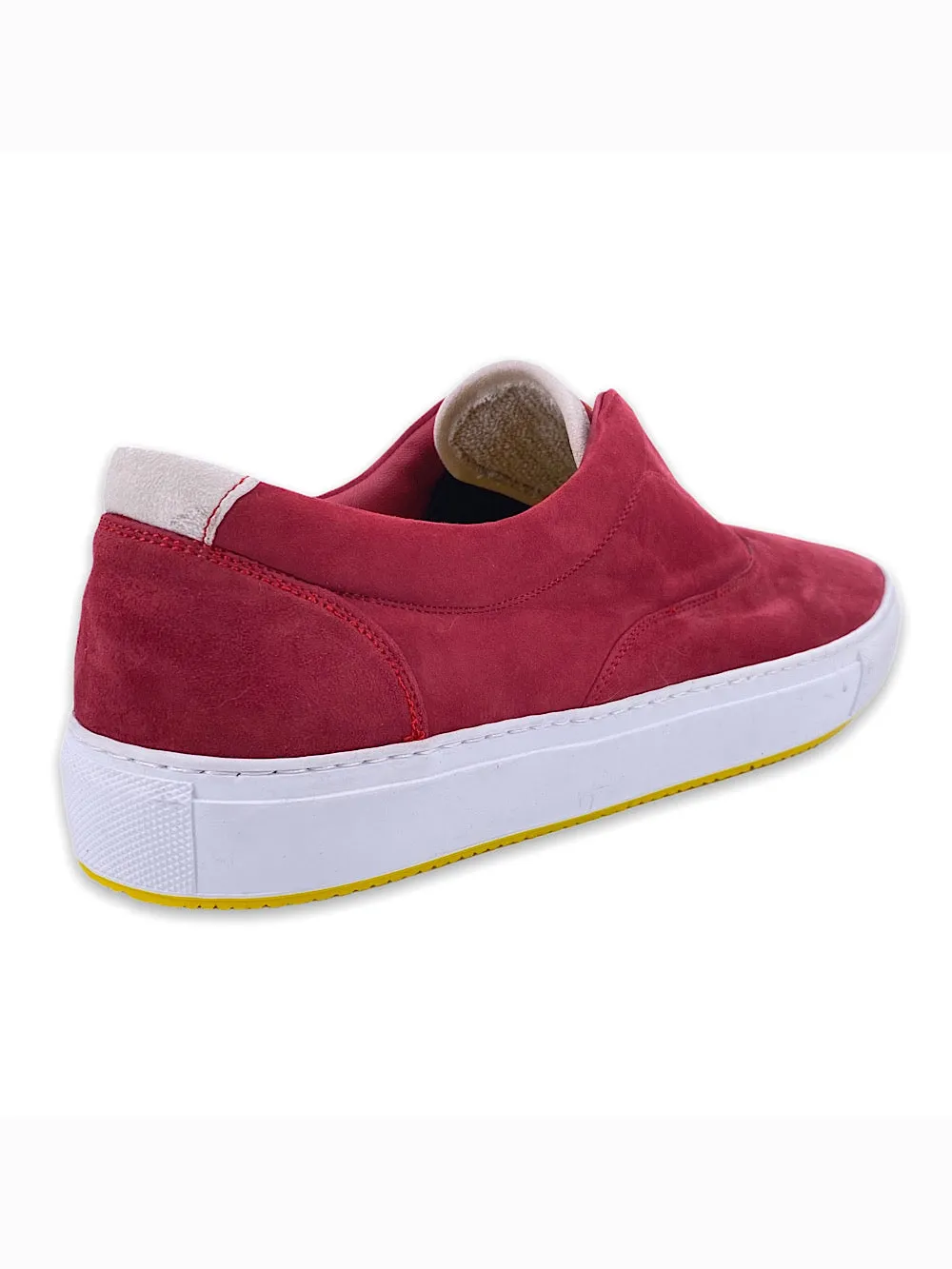 Svevo sneaker slip on suede rossa