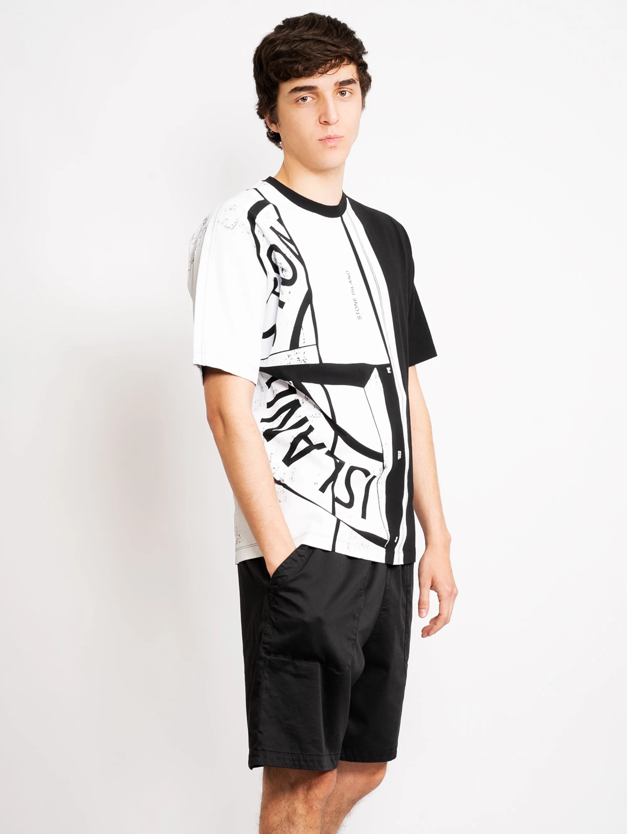 T-shirt con Stampa Mosaic Two Nera