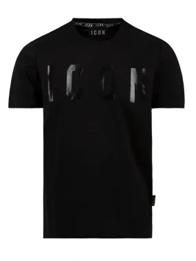 T-shirt Icon Basic con big logo in tono nera IU9013T