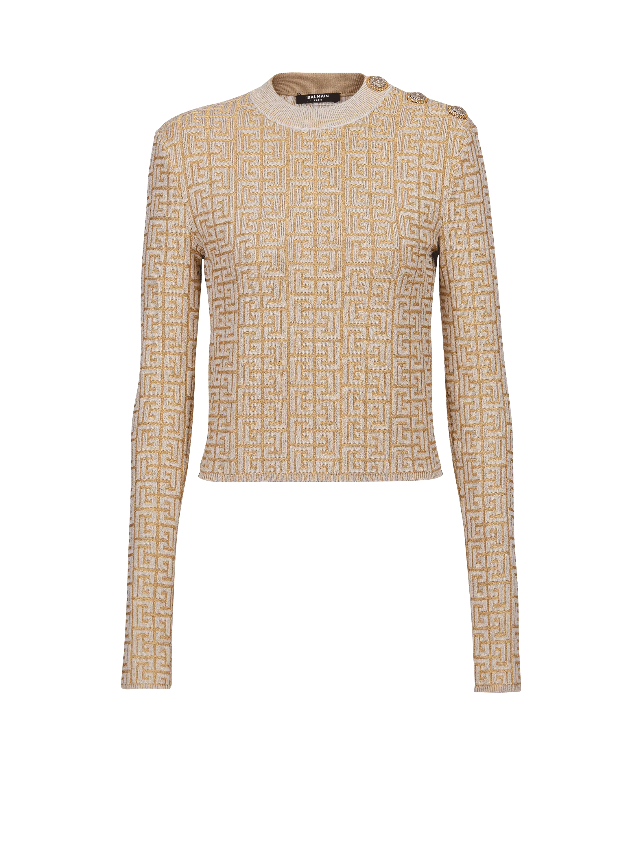 Top in maglia monogramma PB labirinto