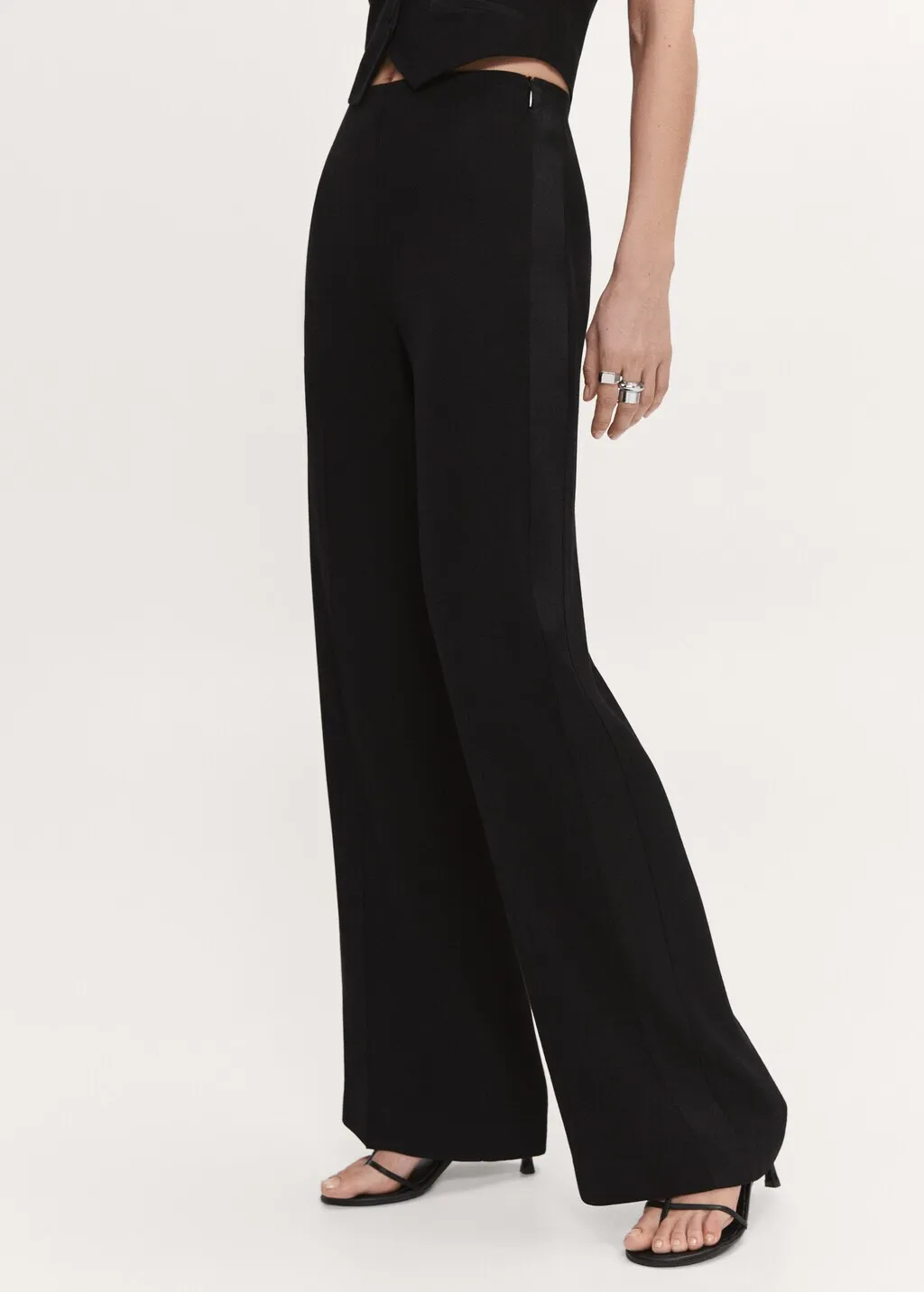 Wideleg suit trousers