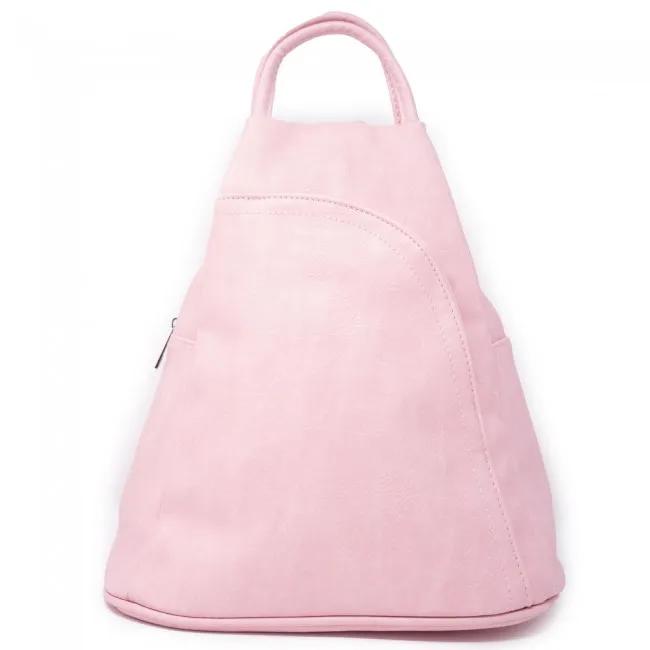 Zainetto rosa triangolo in ecopelle
